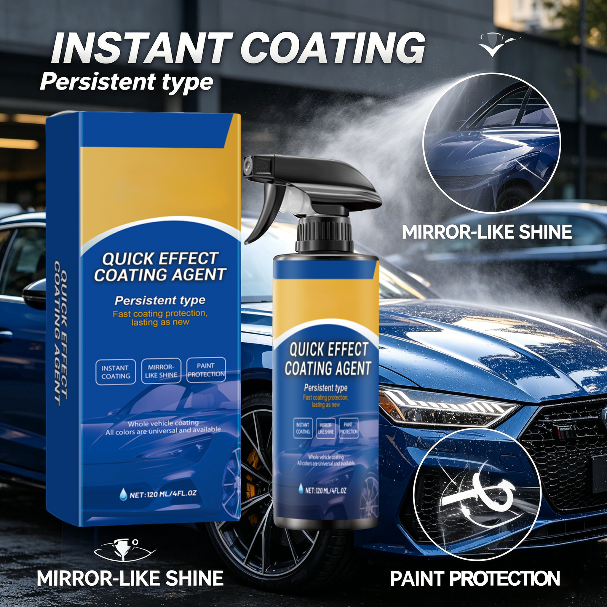 Car Wax Ceramic Coating - Car Quick Coating Agent Spray Nano