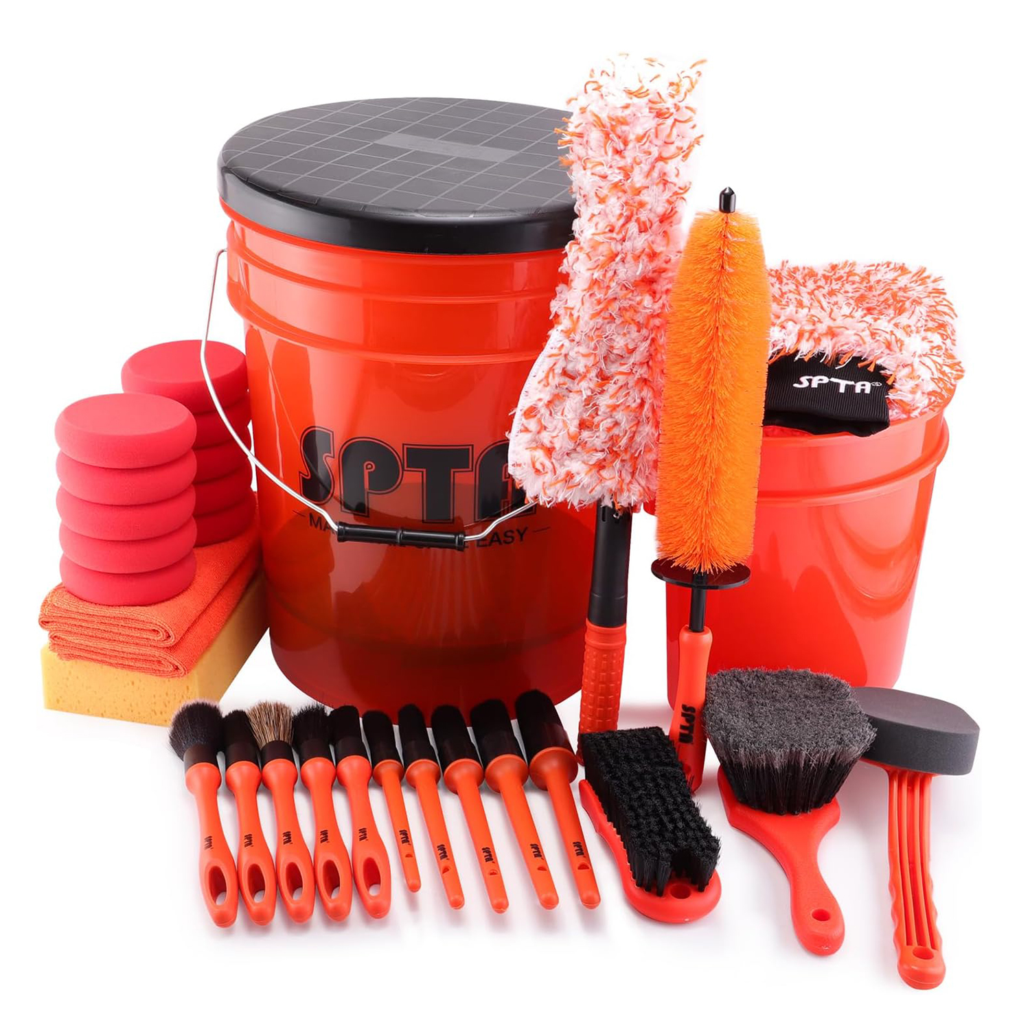 SPTA 33Pcs Car Wash 20L Bucket – Interior Detailing Kit Bewertung und Preis