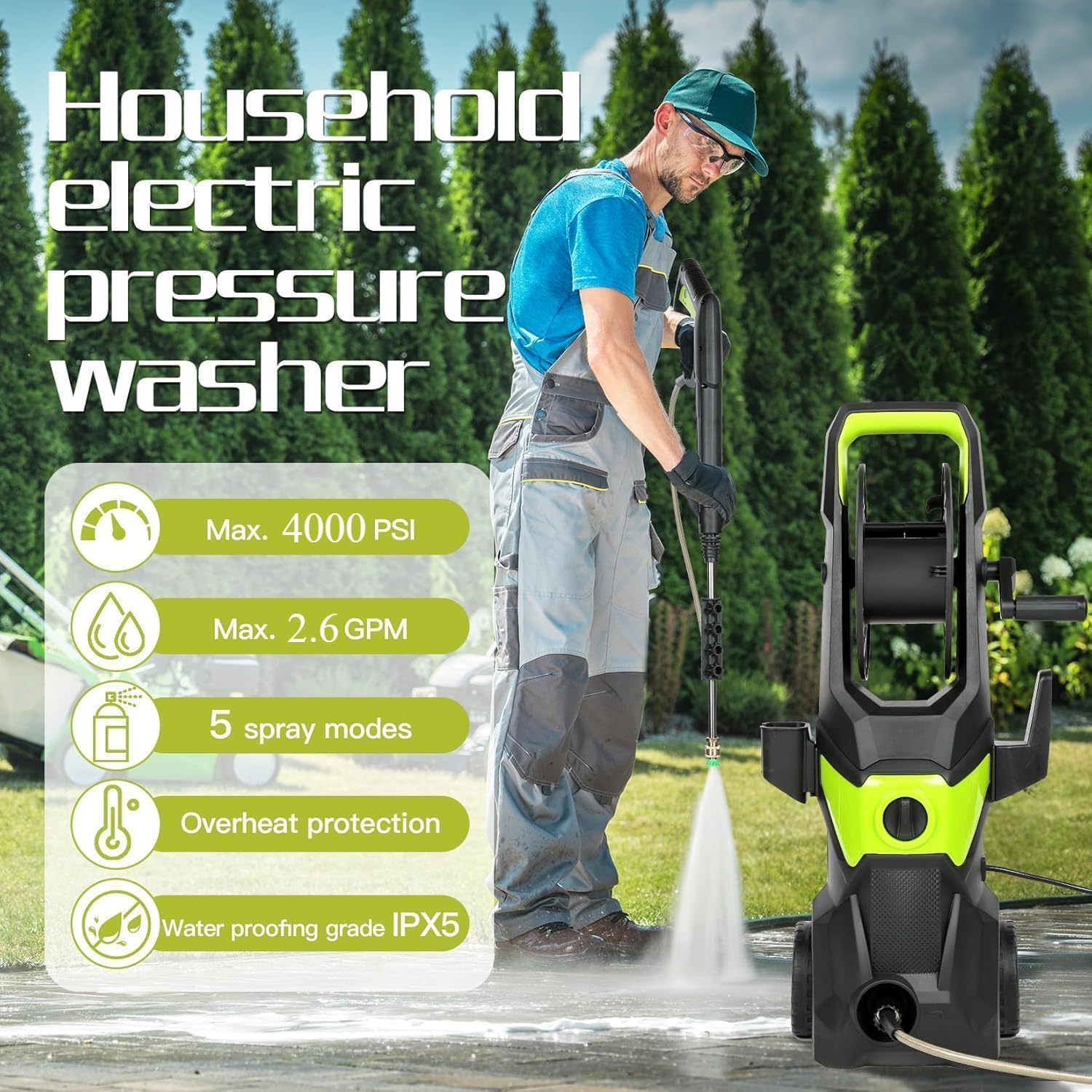 4000PSI Electric Pressure Wash – Pressure Washer Foam Gun Bewertung und Preis
